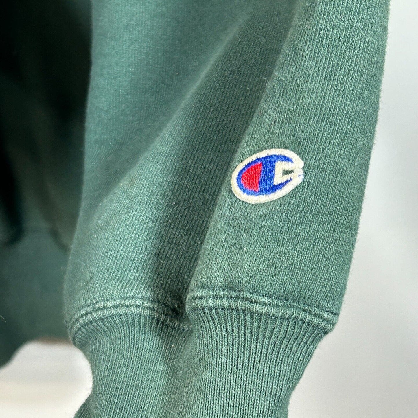 Vintage Champion Reverse Weave Sweatshirt Mens M Green C Logo 90s