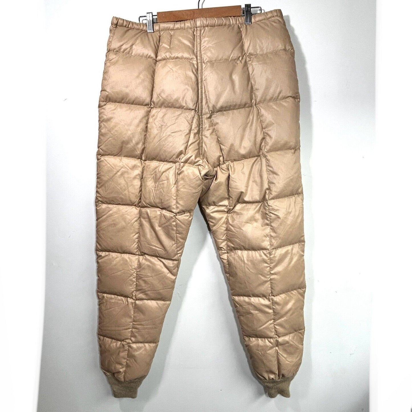 Vintage Goose Down Quilted Puffer Thermal Pants Mens M