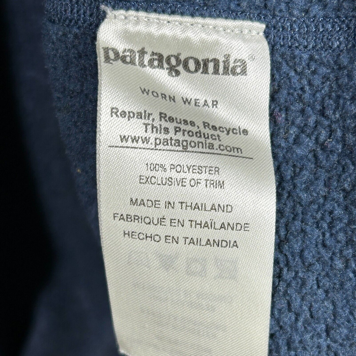 PATAGONIA Better Sweater Mens 2XL XXL Fleece 1/4 Zip Sweatshirt Long Sleeve Blue