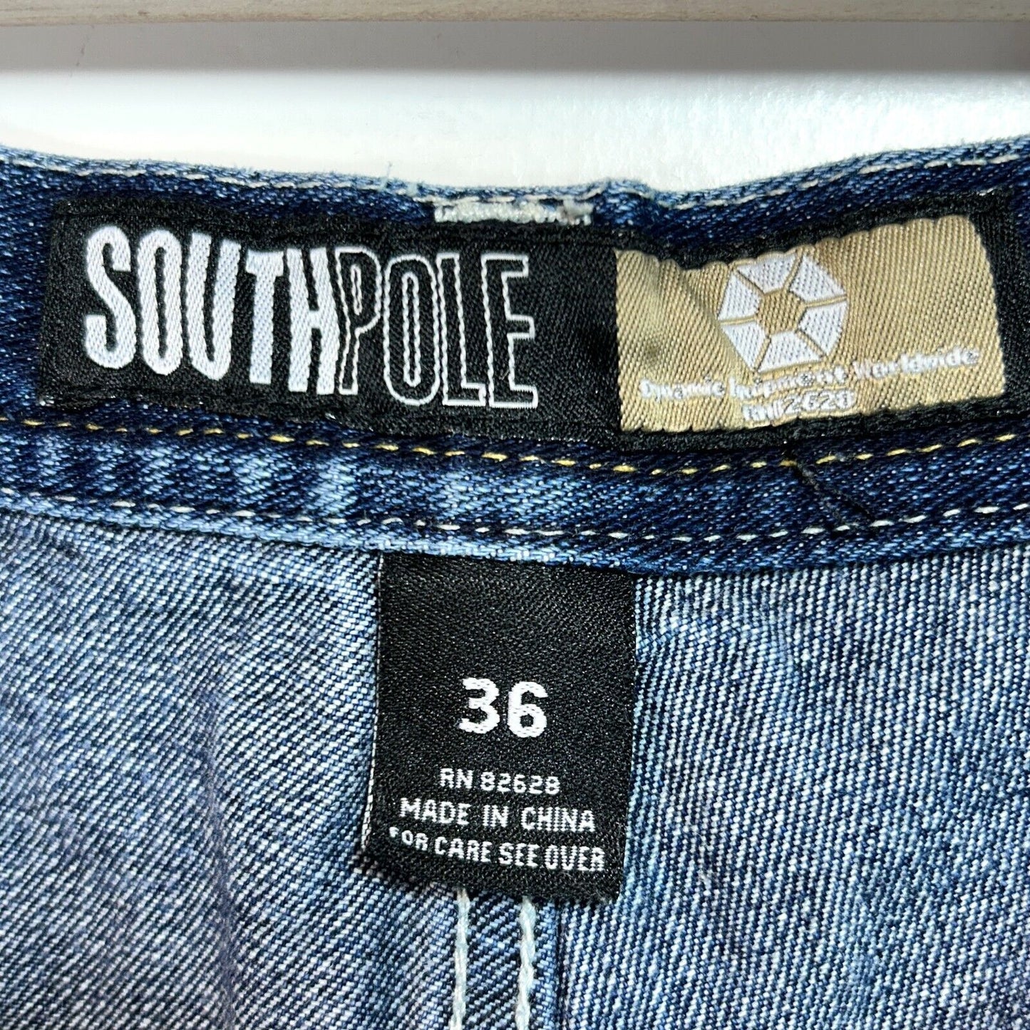 Vintage Y2k Southpole Blue Jeans 34 x 28 Grunge Wide Leg Baggy Skate Streetwear