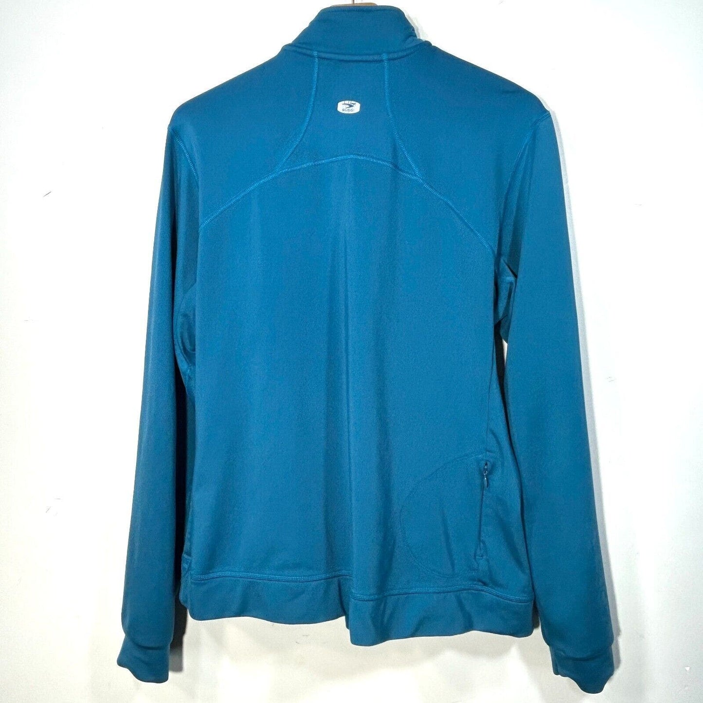 Mens Sugoi Thermal Fleece Lined Cycling Bike Jersey Long Sleeve Solid Blue sz XL