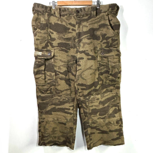 Vintage Columbia Gallatin Range Pants 42 X 25 Wool Blend Camo Hunt Cargo