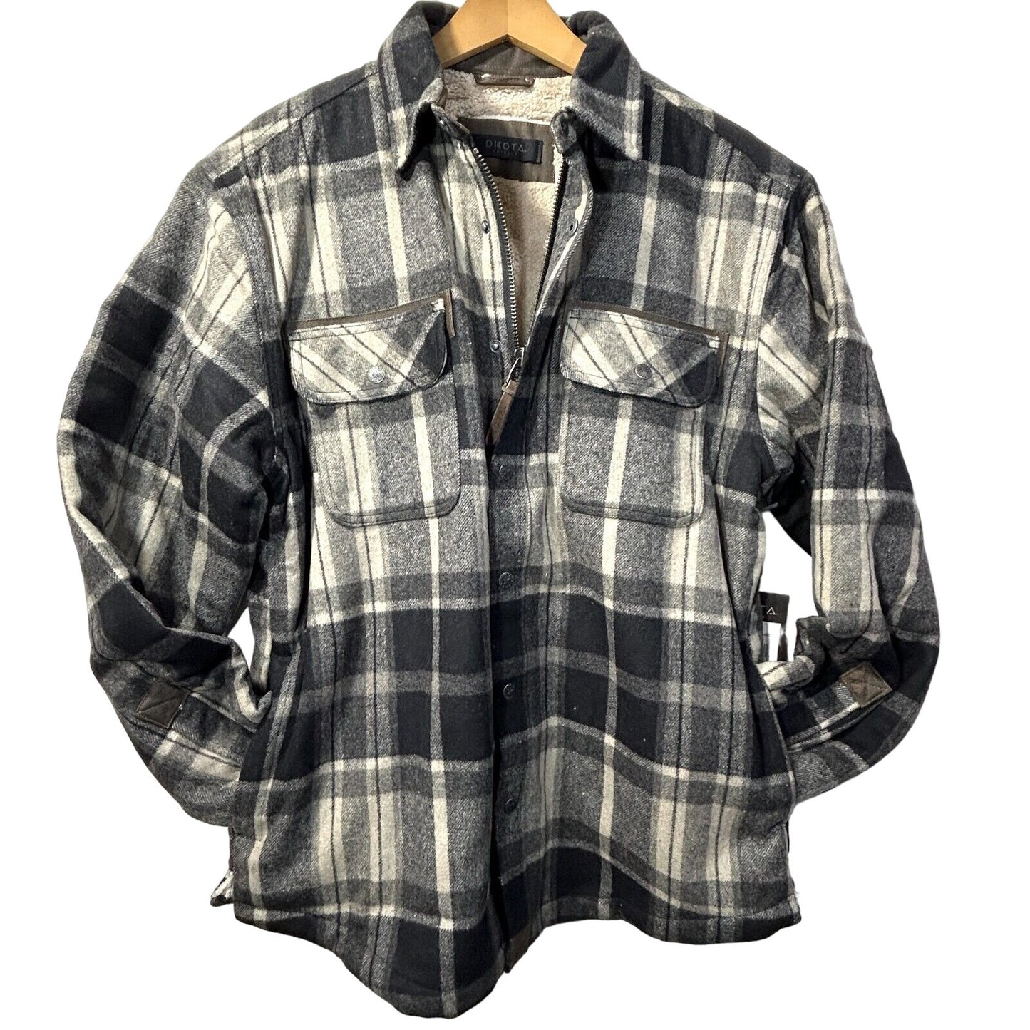 Dakota Grizzly Burke Wool Plaid Jac Shirt Jacket Shacket Mens M Lined