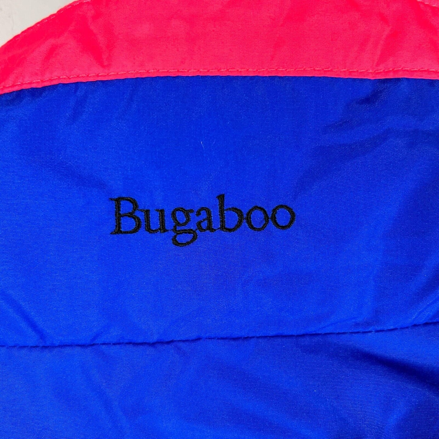 Vintage Columbia Ski Coat Jacket Mens L bugaboo 90’s Neon Blue Fleece Black USA