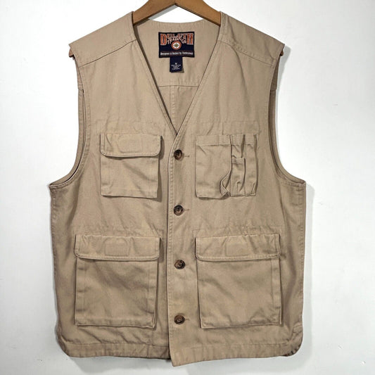 Duluth Trading Outdoor Cotton Canvas Vest Mens M Fishing Utility Pockets