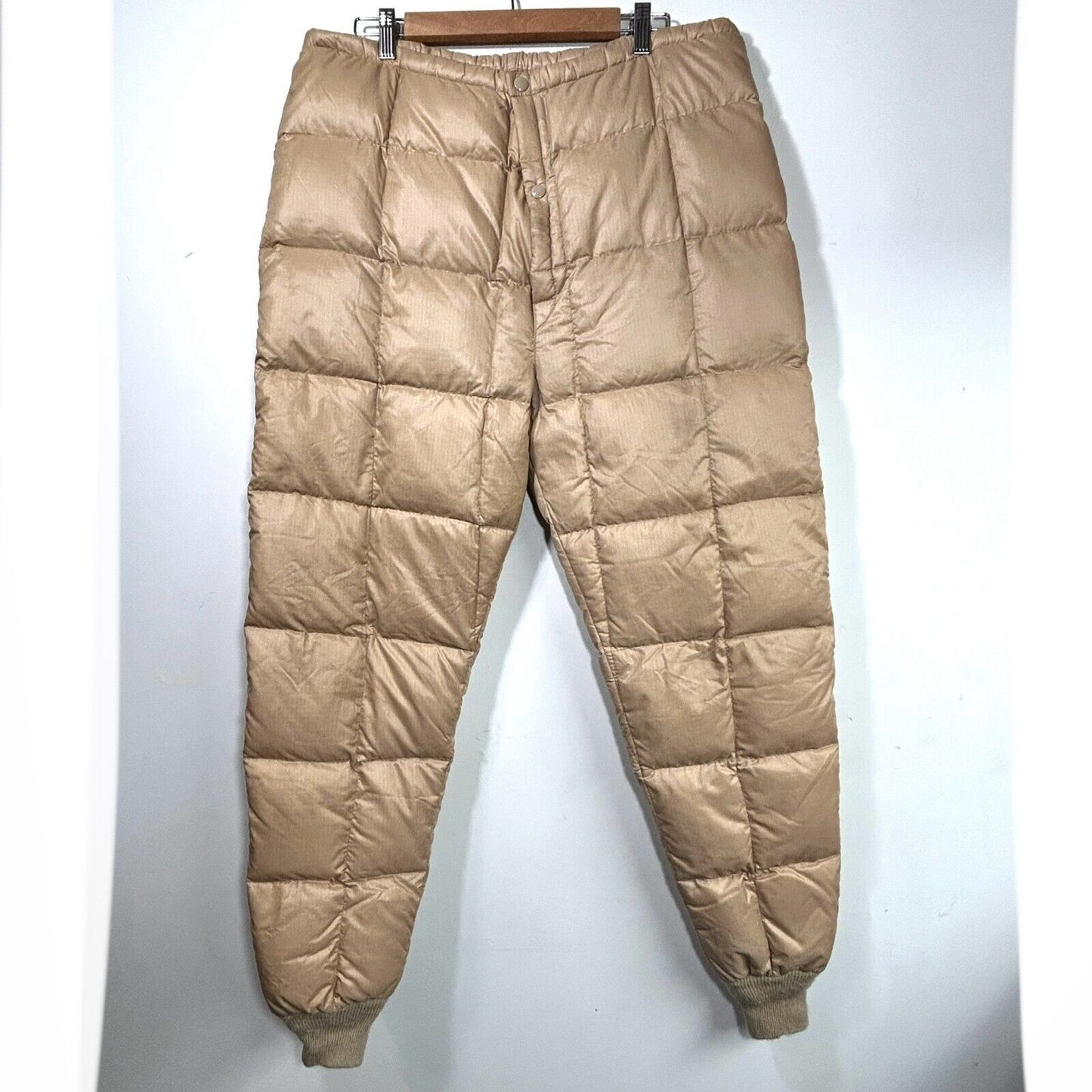 Vintage Goose Down Quilted Puffer Thermal Pants Mens M