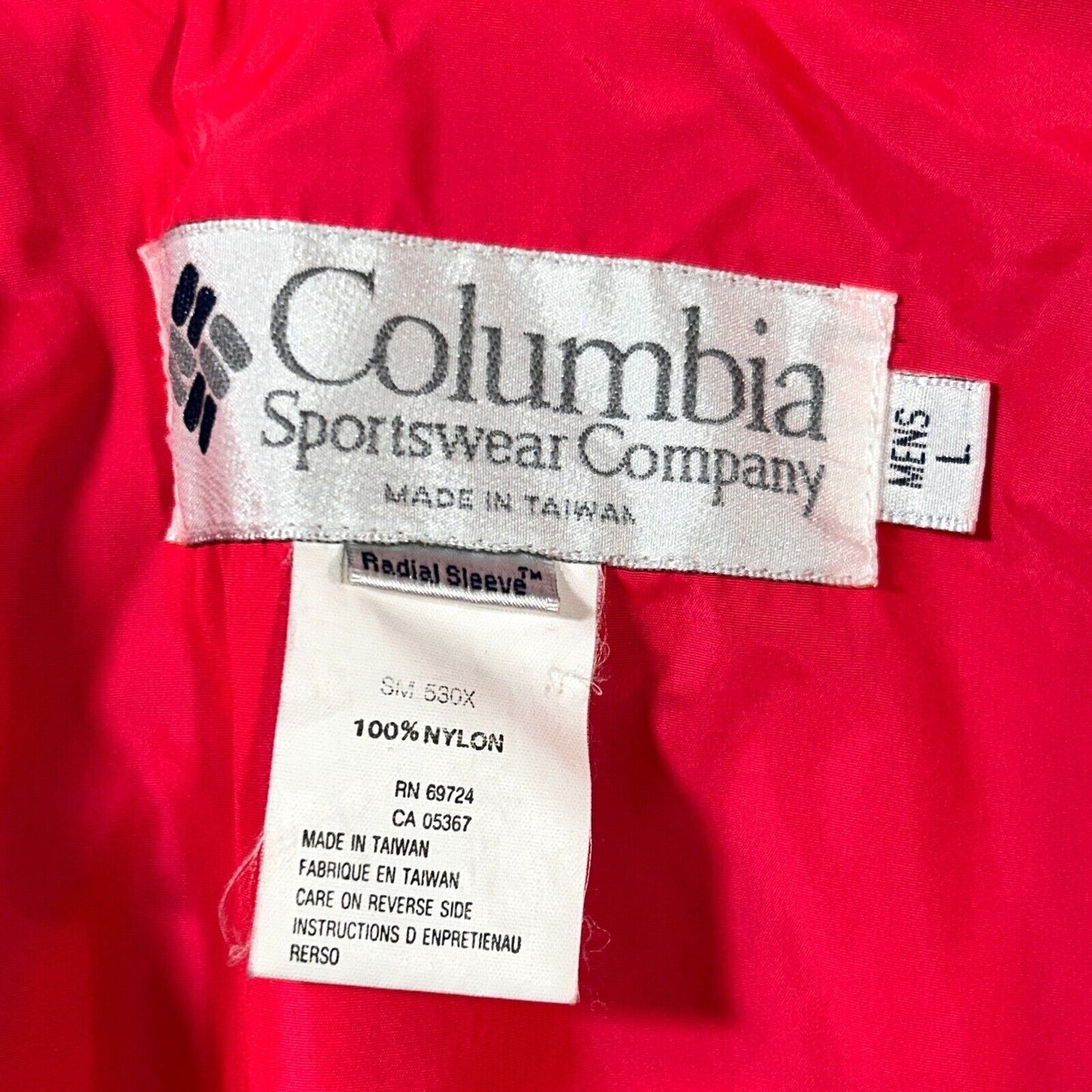 Vintage Columbia Ski Coat Jacket Mens L bugaboo 90’s Neon Blue Fleece Black USA