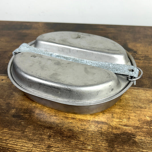 Vintage 1940s WWII Era US Military Issue Stainless Steel Mess Kit LEYSE 1945