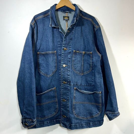 Lee Denim Chore Jacket Mens XL Workwear Y2K Detroit Streetwear Casual