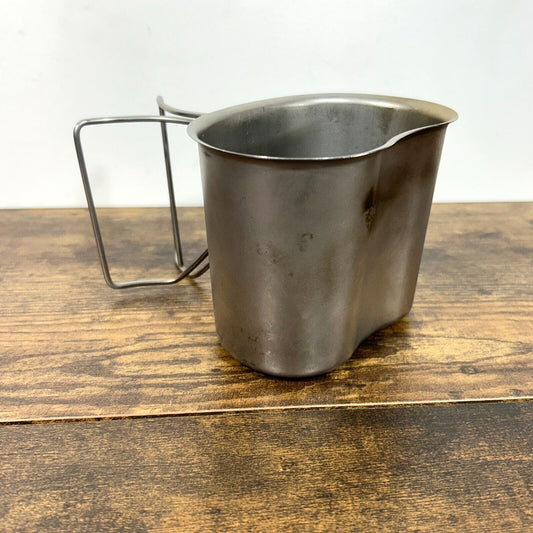 USGI Stainless Steel 1 Quart Canteen Cup Military Surplus Butterfly Handle CMI