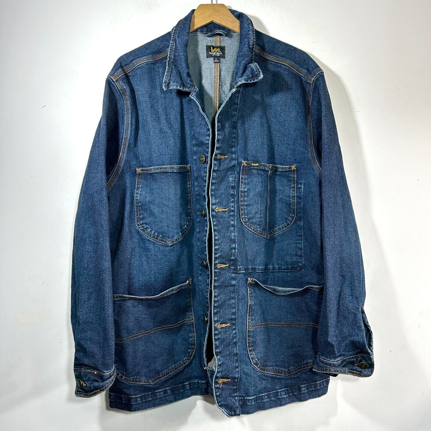 Lee Denim Chore Jacket Mens XL Workwear Y2K Detroit Streetwear Casual