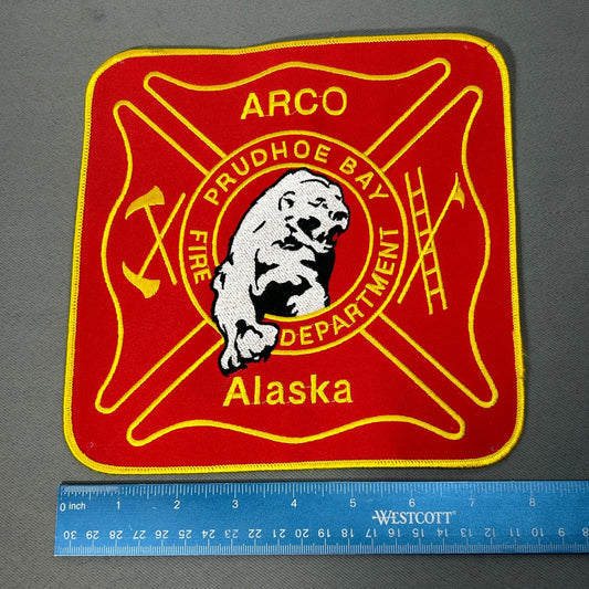 Alaska Fire Department Patch Prudhoe Bay ARCO LARGE 8" x 8"