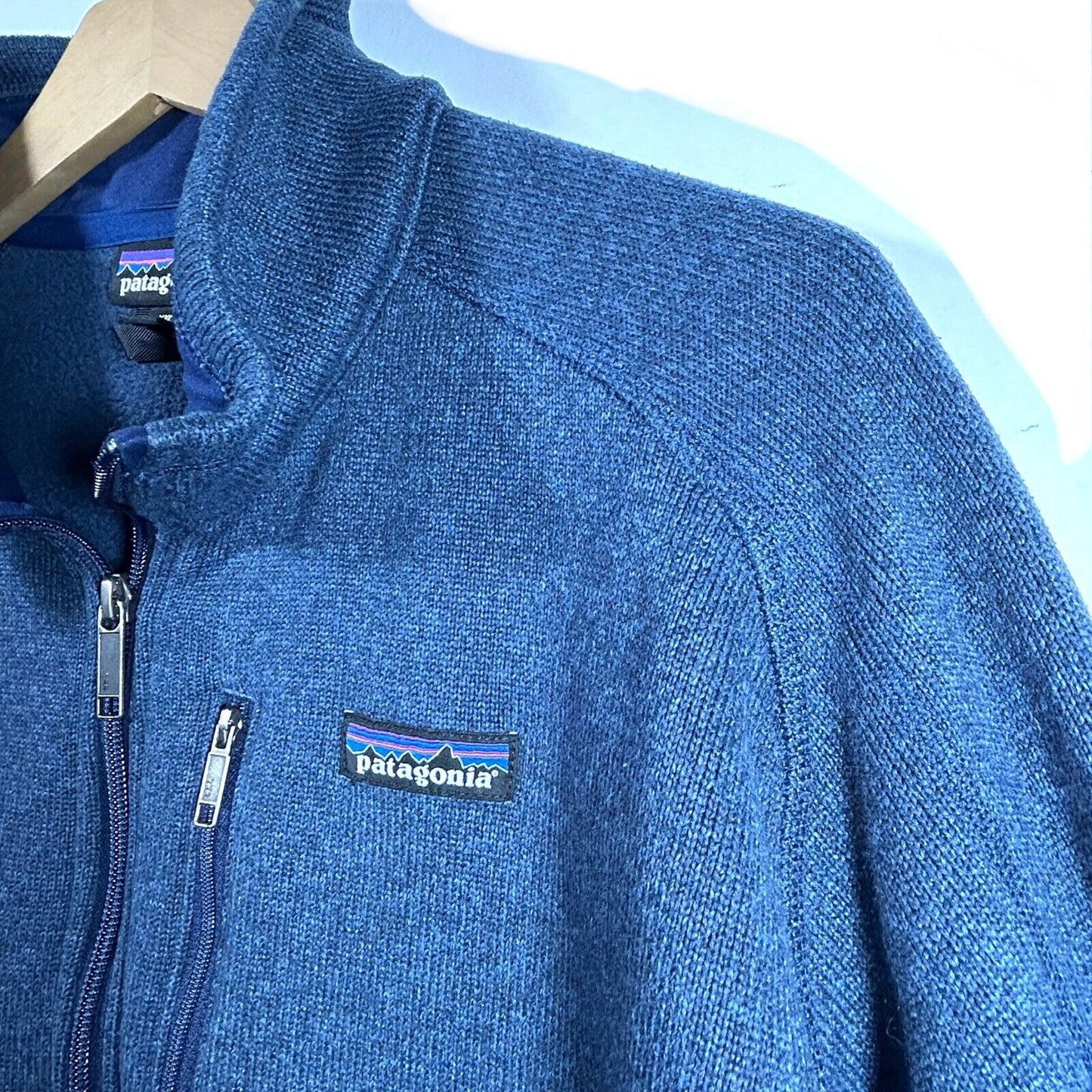 PATAGONIA Better Sweater Mens 2XL XXL Fleece 1/4 Zip Sweatshirt Long Sleeve Blue