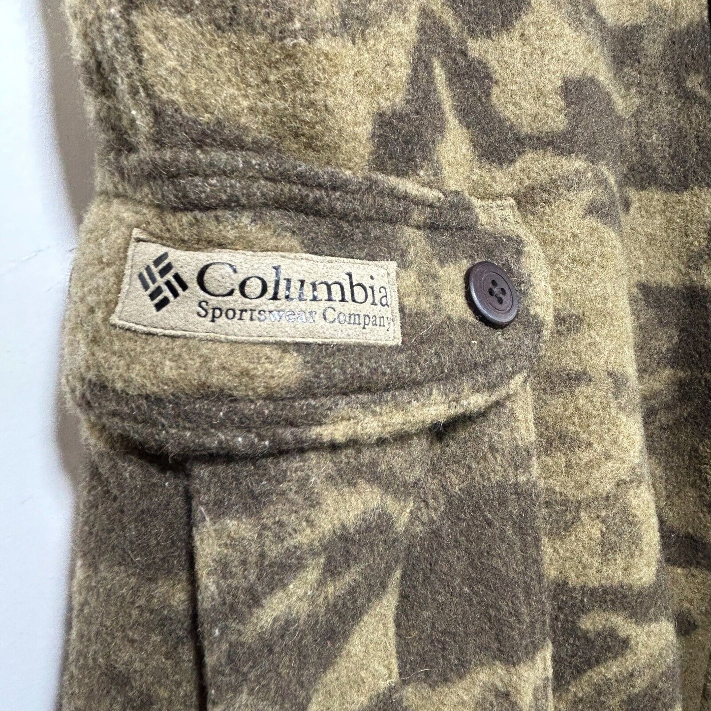 Vintage Columbia Gallatin Range Pants 42 X 25 Wool Blend Camo Hunt Cargo