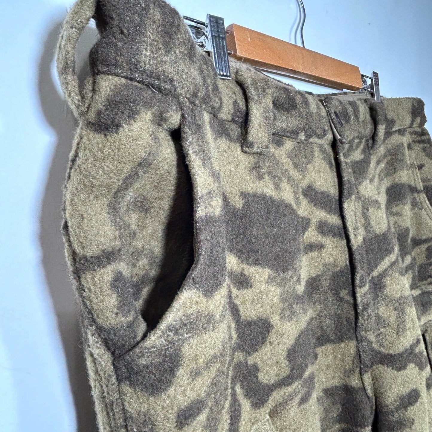 Vintage Columbia Gallatin Range Pants 42 X 25 Wool Blend Camo Hunt Cargo