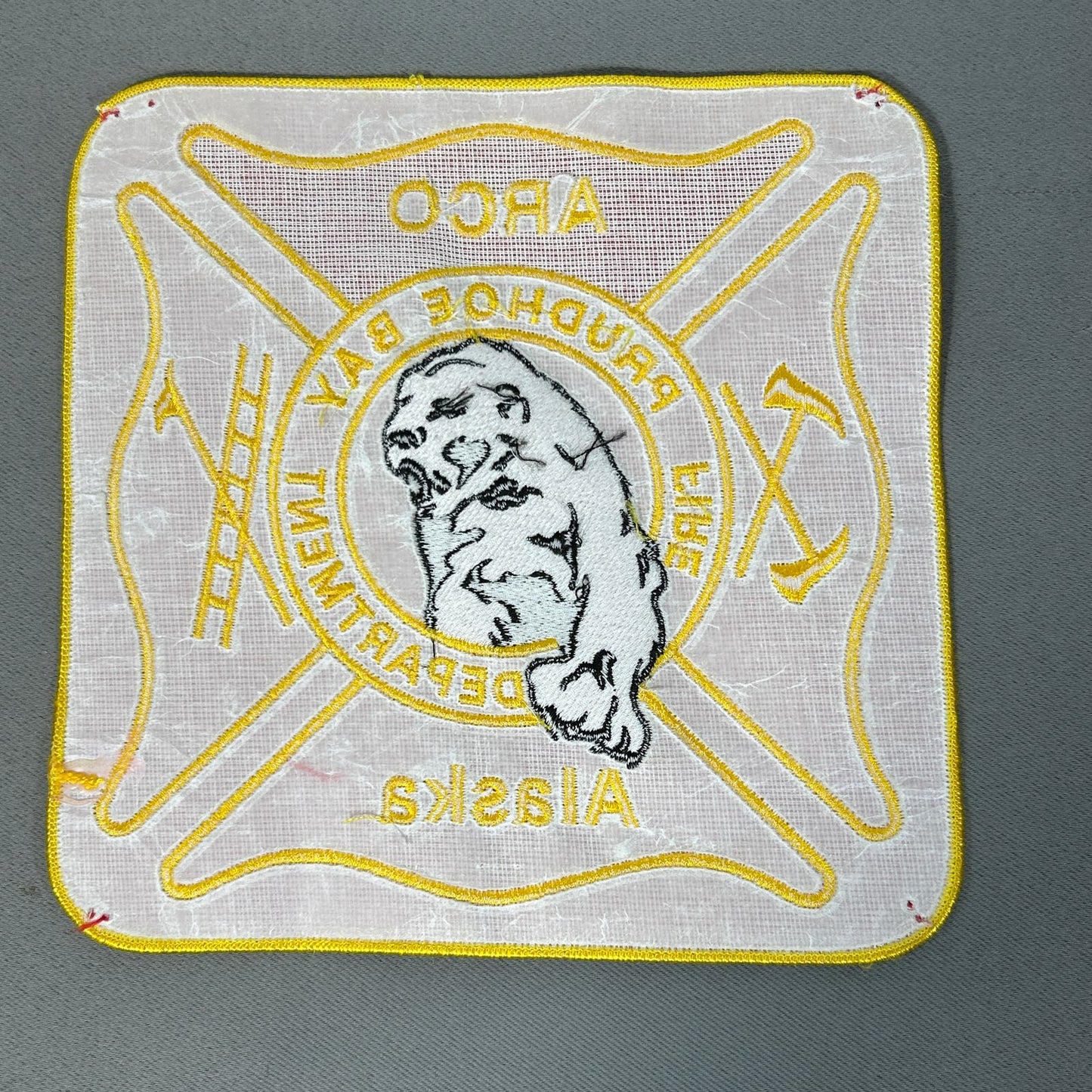 Alaska Fire Department Patch Prudhoe Bay ARCO LARGE 8" x 8"