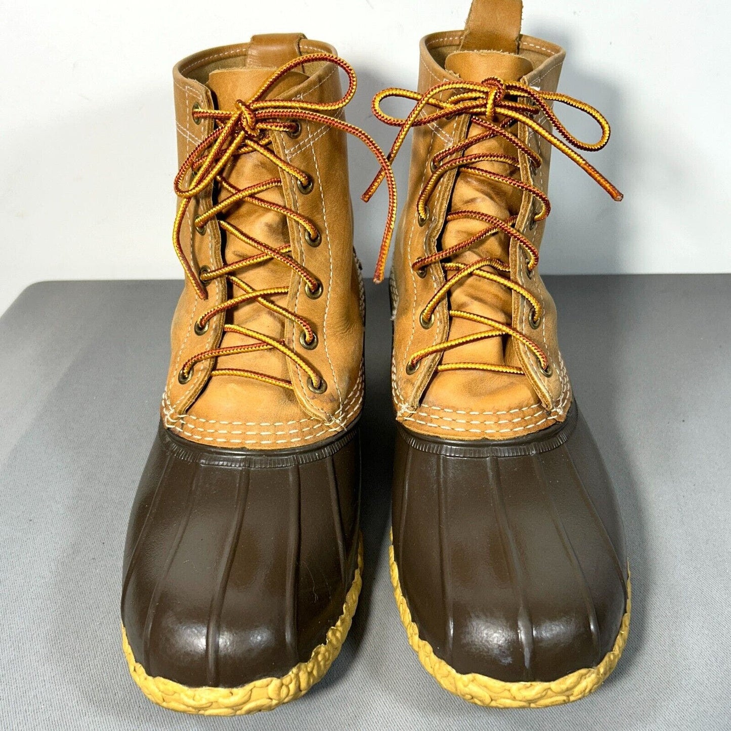 Vintage LL Bean Mens 10 M Maine Hunting Boot 8" Made In USA Brown Outdoor 6 Hole