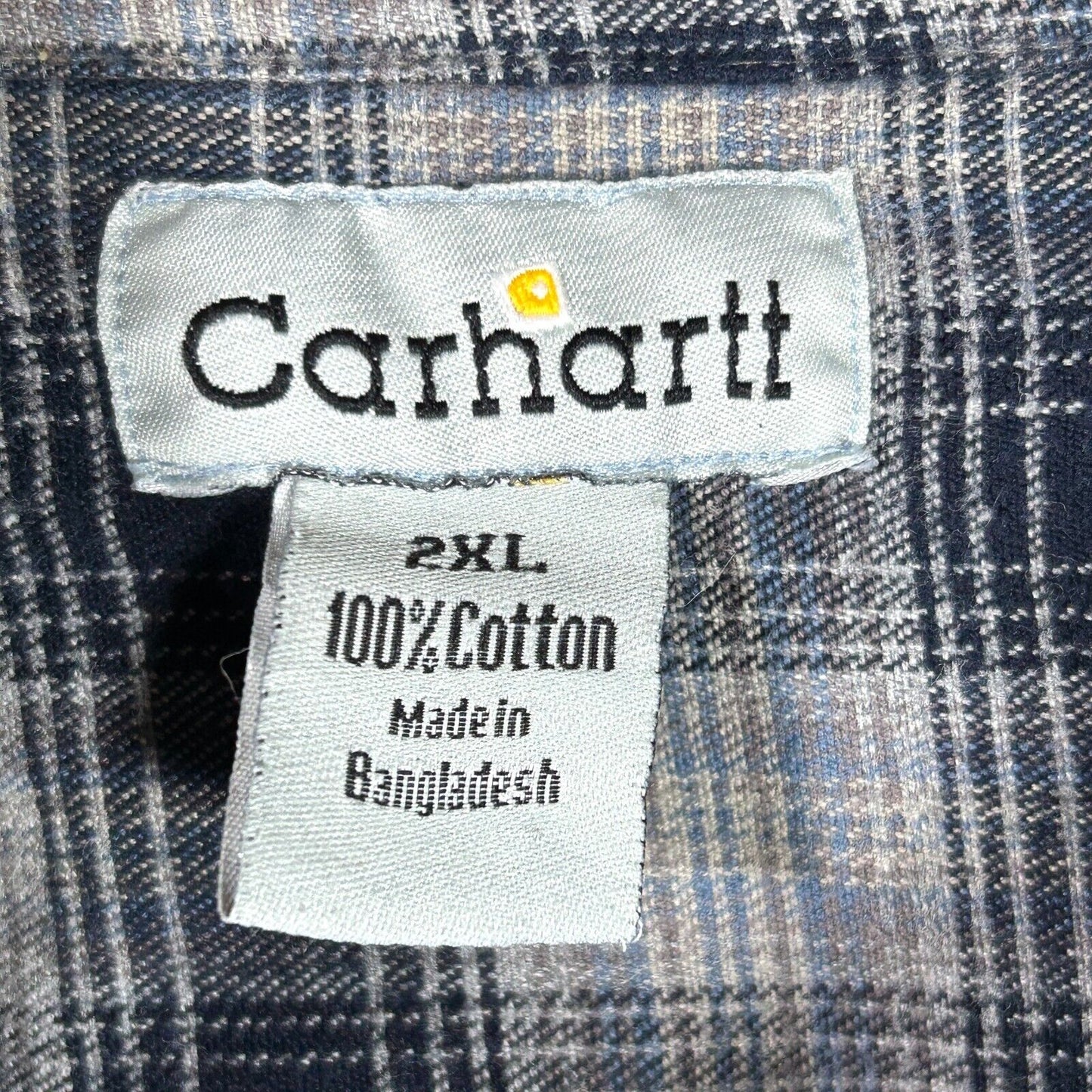 Carhartt Shirt Jac Mens 2XL Khaki Shacket Flannel Lined Workwear