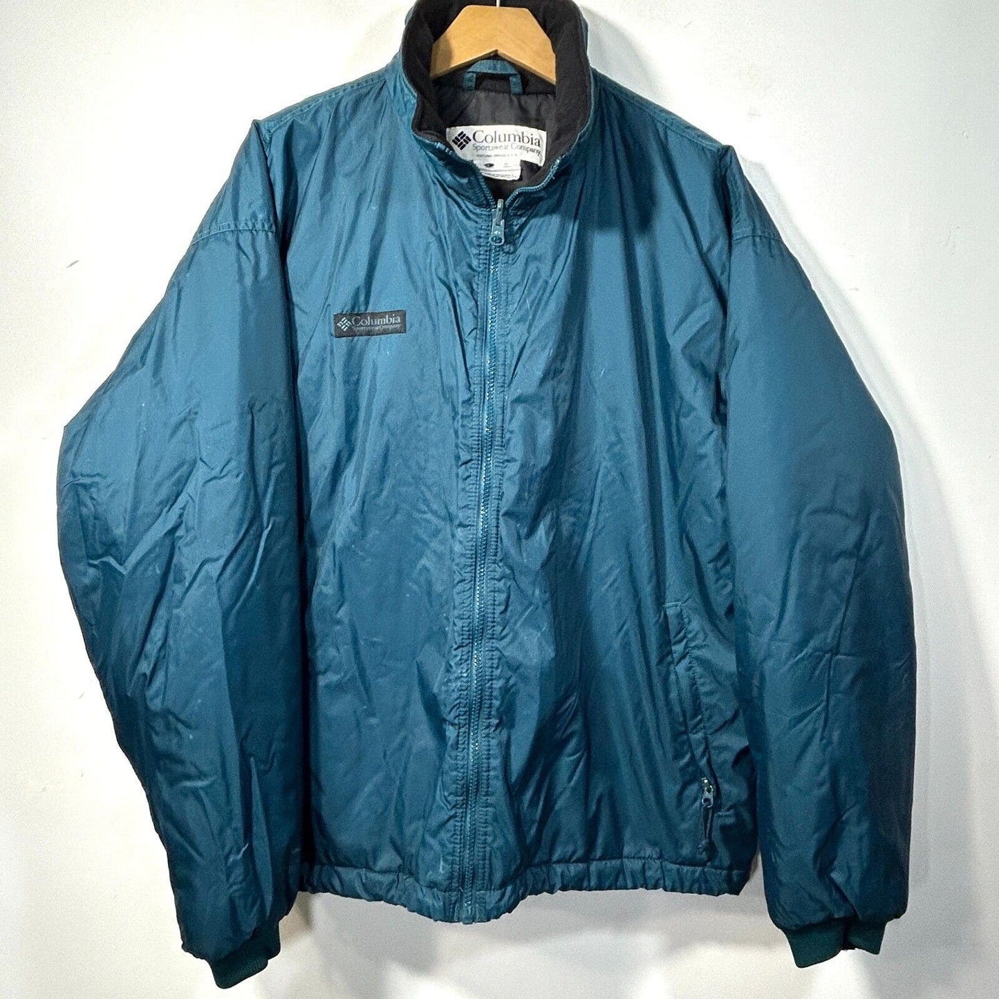 Vintage COLUMBIA Ski Jacket Gizzmo Mens L 2-In-1 Full Zip 2 pc SET Blue Teal