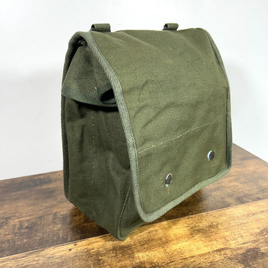 Military Map Case Canvas Bag Structured Back Pockets OD Green