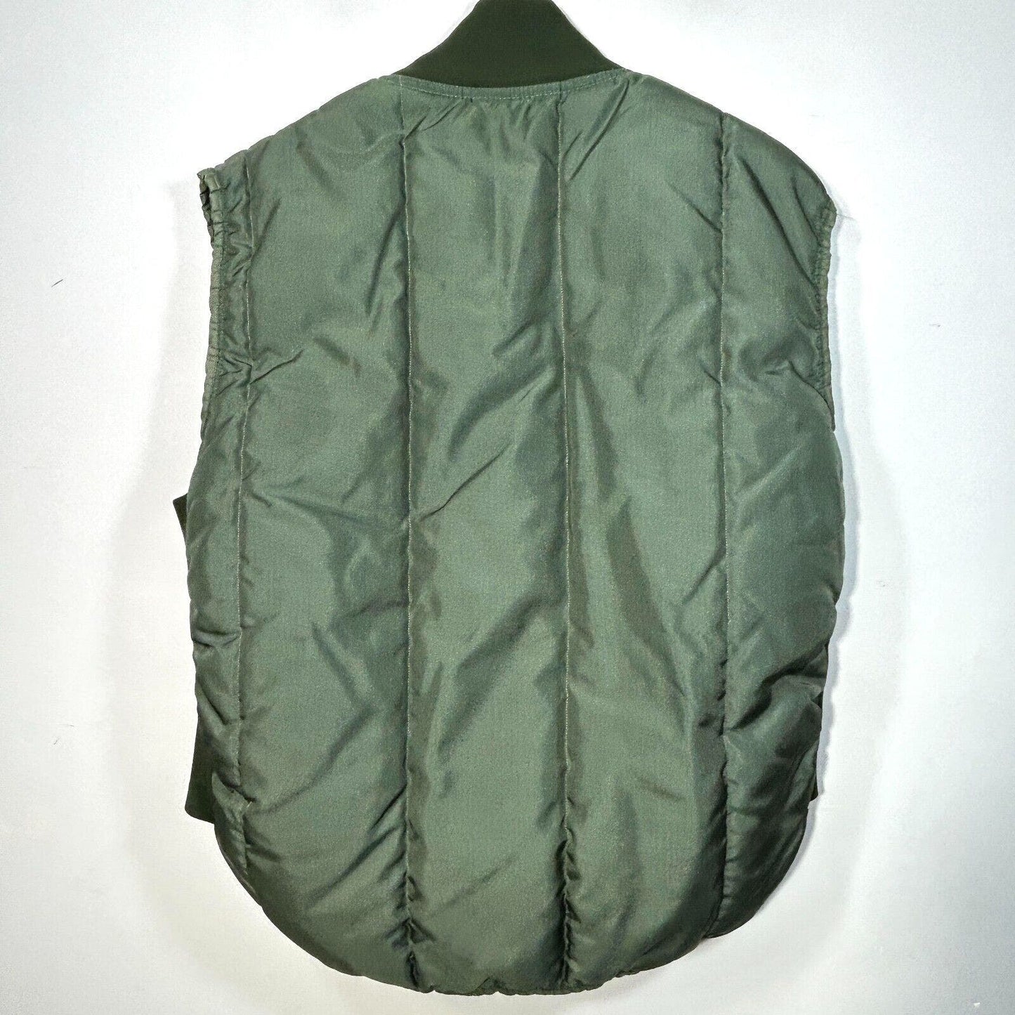 Vtg RefrigiWear Insulated Vest L Green Style 13 USA Cold Weather Winter Work