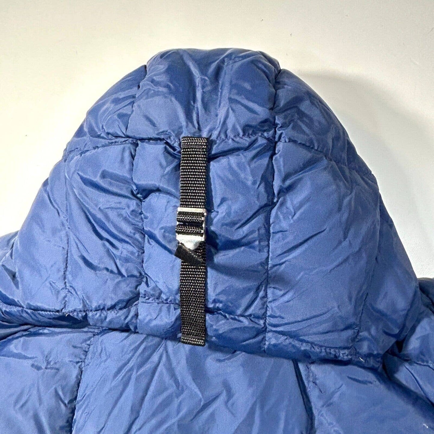 NWT Vintage Eddie Bauer Goose Down Puffer Parka Hood Blue M WPL 9647