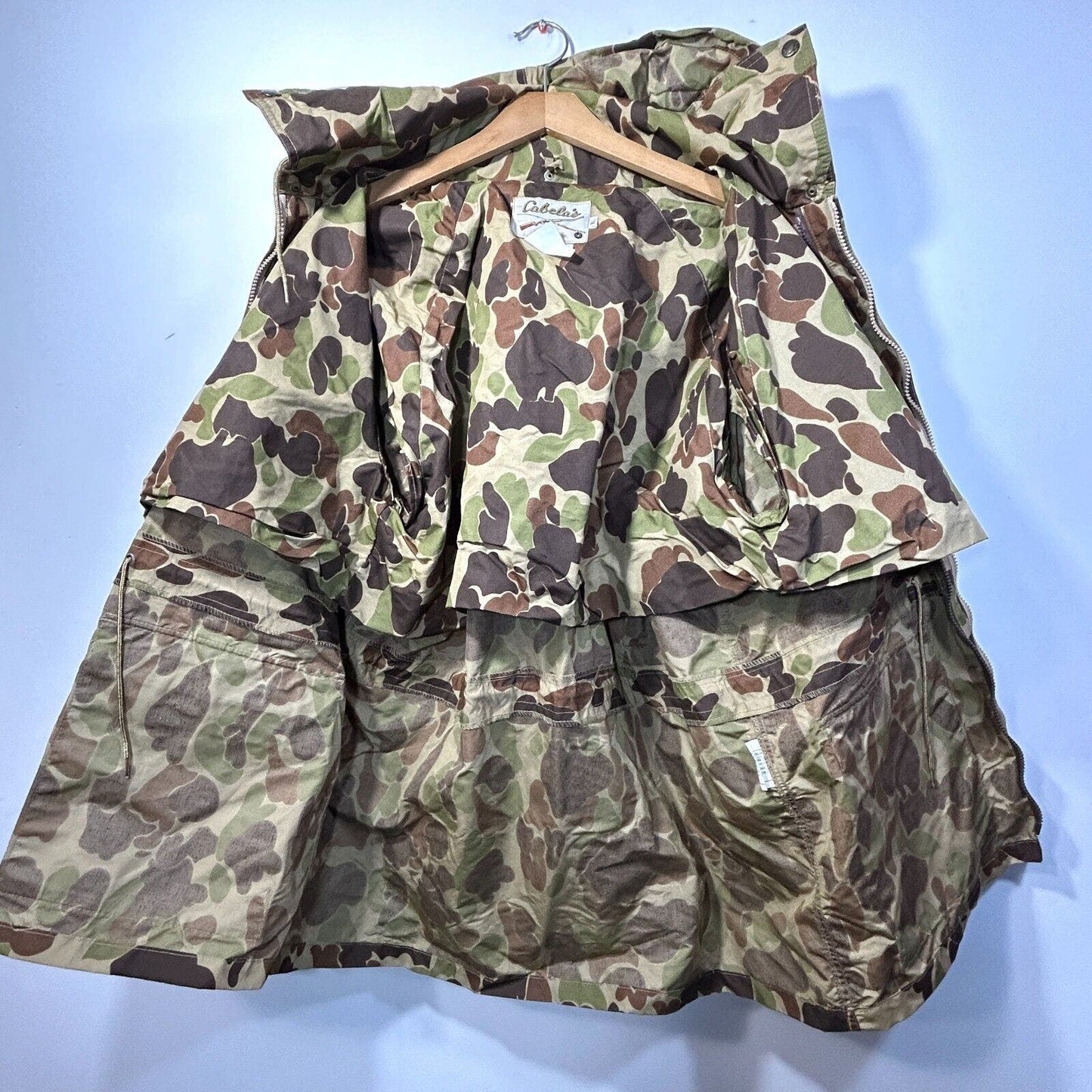 VTG CABELAS Jacket Down 3-in-1 USA Cloud Camo Lined Hunting Coat Men XL