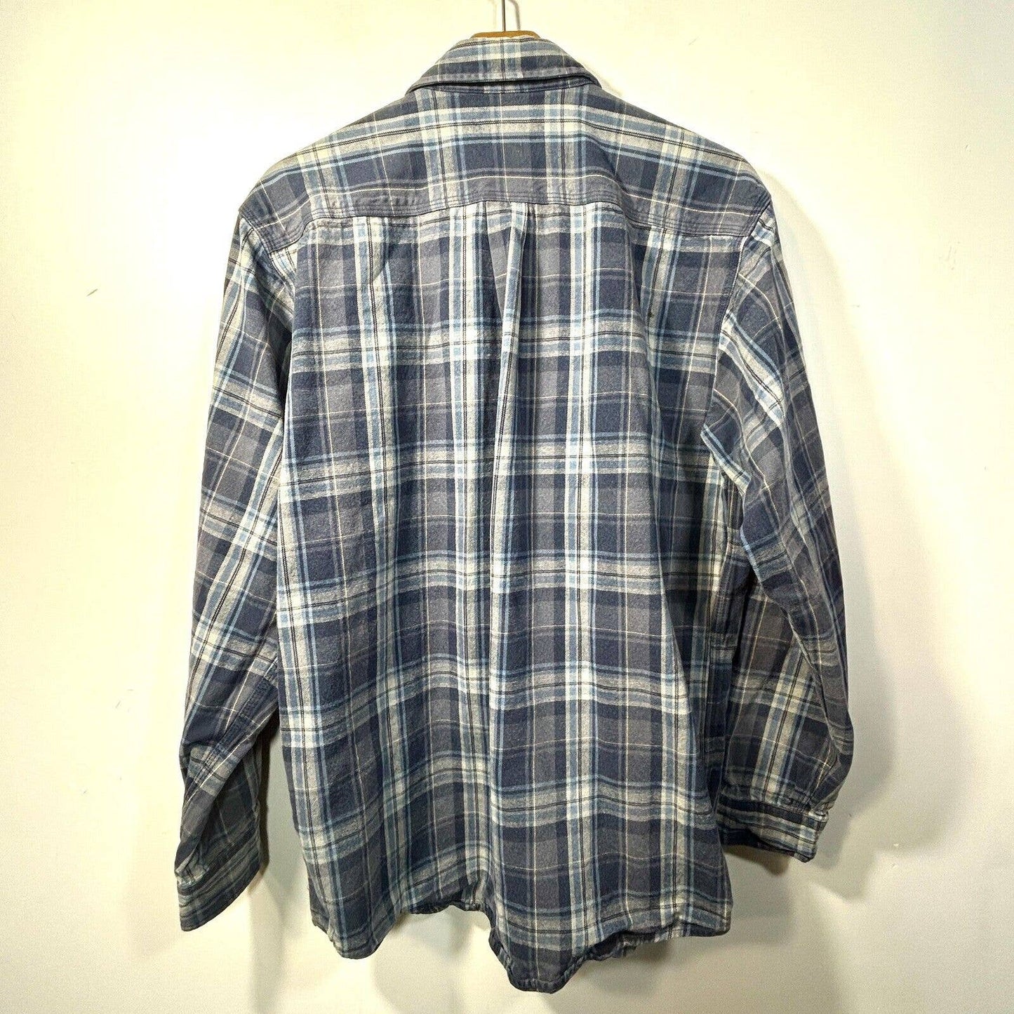 Carhartt Heavyweight Flannel Shirt Workwear Original Fit Mens L 16 x 34 Blue