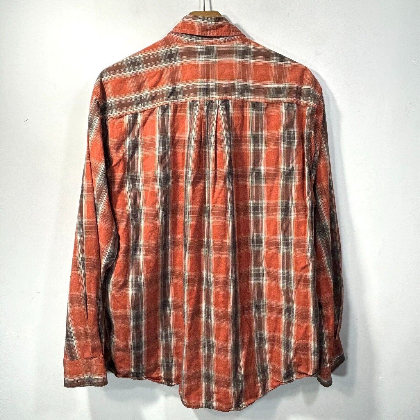 CARHARTT Relaxed Fit Plaid Long Sleeve Shirt Cotton Men's Size L 16.5" x 33"