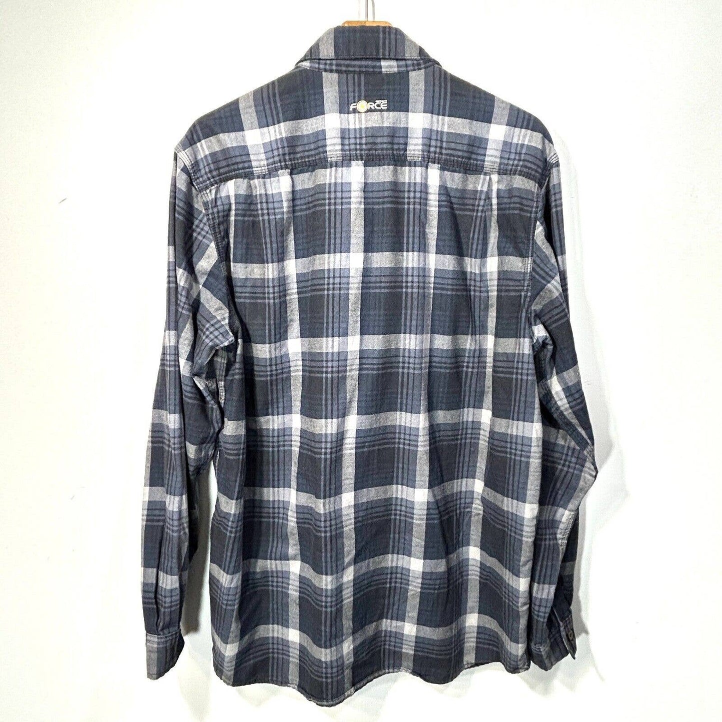 Men Carhartt Relaxed Fit Plaid Force Trade Cotton Blend Fast Dry L Large