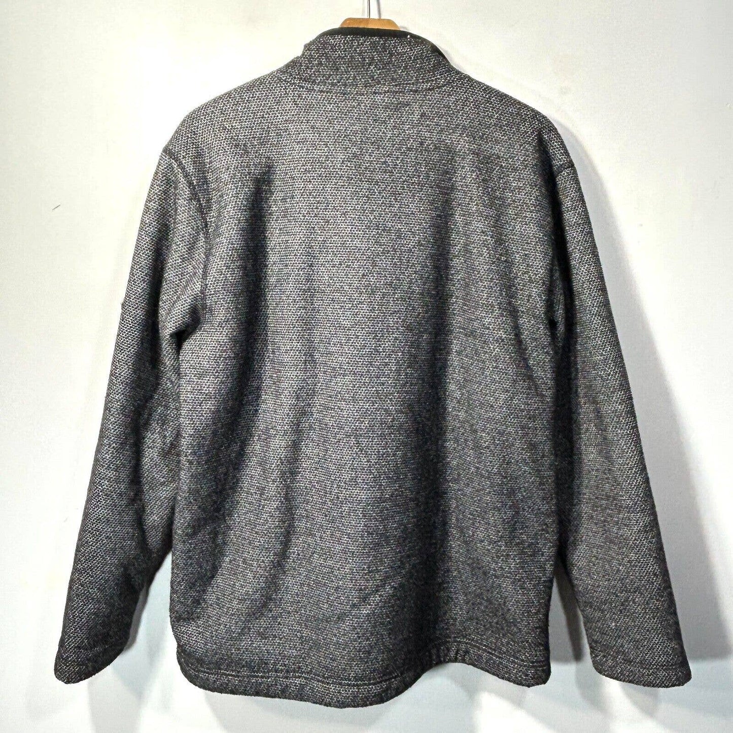 Orvis Mens L 1/4 Zip Pullover Sweater Fleece Lined Sherpa Heavy Knit