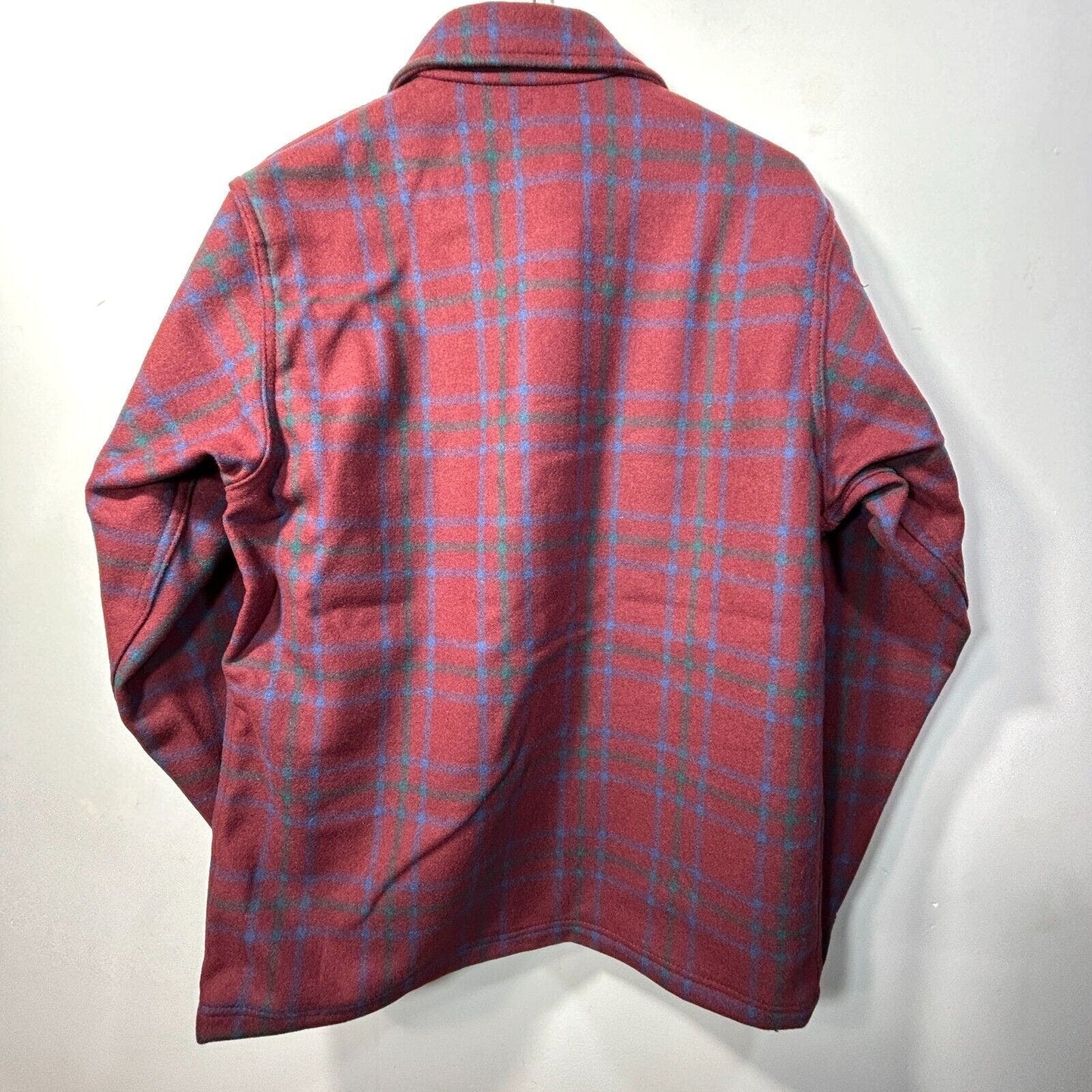 FILSON Seattle Wool Jac Shirt Deep Red Button Warm Layer Mens M NWT USA $395