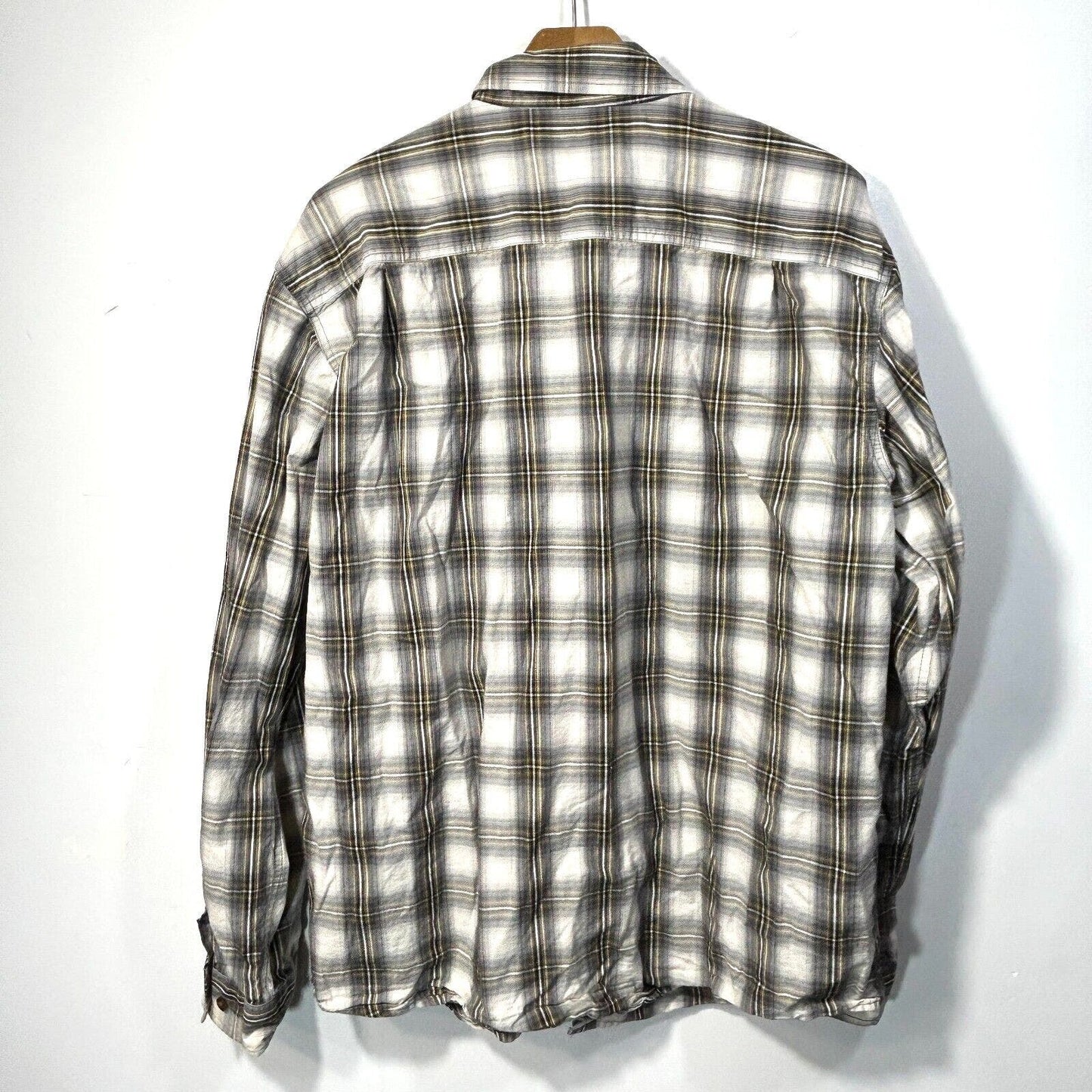 CARHARTT BUTTON UP LONG SHIRT MENS 100% COTTON Gray Plaid L